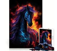 Puzzle galattico Space Horse per ragazzi, 1000 pezzi, stimola la memoria, rilassa, taglio liscio, regalo elegante (50x75cm)