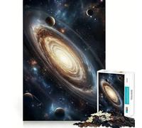 Puzzle galattico vibrante con pianeti e stelle,1000 pezzi,gioco cognitivo divertente,taglio di alta precisione, alleviare lo stress (50x75cm)