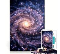 Puzzle galattico vorticoso con stelle e luce per adulti, 1000 pezzi Un giocattolo intelligente per la casa, con tagli precisi Decorazione murale 50x75cm