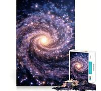 Puzzle galattico vorticoso con stelle e luce per ragazzi, 1000 pezzi, stimola la memoria, gioco lento, bordi puliti, regalo di Natale 38x52cm