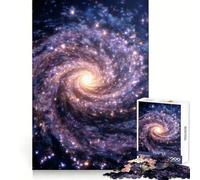 Puzzle galattico vorticoso con stelle e luce per ragazzi, 1000 pezzi, stimola la memoria, gioco lento, bordi puliti, regalo di Natale 38x52cm