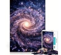 Puzzle galattico vorticoso con stelle e luci per ragazzi, 1000 pezzi, gioco cognitivo, hobby tranquillo, bordo premium, regalo di Natale 38x26cm
