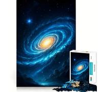 Puzzle galattico vorticoso con stelle e nebulose per ragazzi, 1000 pezzi, gioco di logica, divertimento rilassante, bordi lisci, regalo di compleanno 38x26cm