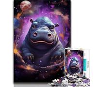 Puzzle Galaxies Hippos da 1000 pezzi per adolescenti, regalo per antistress, sfida difficile, migliora l'amore tra coppie, 38x26cm