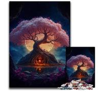 Puzzle Galaxy Art Cherry Tree da 1000 pezzi, puzzle impossibili per adulti, attività per famiglie, rompicapo, arredamento per la casa, regalo di Natale, 50x75CM/19,68x29,52 pollici