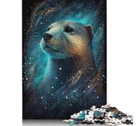 Puzzle Galaxy Art Otter per adulti Relax Challenge, puzzle per adulti per donne e bambini dai 12 anni in su, regalo di Natale 1000 pezzi (75x50 cm)