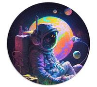Puzzle Galaxy Astronaut da 1000 pezzi Puzzle rotondo da 1000 pezzi, ideale per gli innamorati, perfetto come regalo di Natale, Capodanno e San Valentino (67,5x67,5cm)
