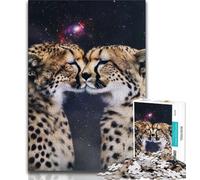Puzzle Galaxy Cheetah da 1000 pezzi per adulti e adolescenti, sfida difficile e antistress, ideale come regalo per tutta la famiglia (50x75cm)