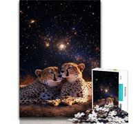 Puzzle Galaxy Cheetah per adulti, difficili da completare ma divertenti e spiritosi, regalo di compleanno, regali, decorazioni murali (50x75cm)