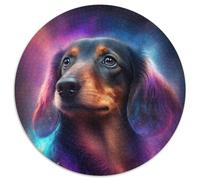 Puzzle Galaxy Dachshund da 1000 pezzi per adulti, puzzle rotondo da 1000 pezzi, regalo perfetto per familiari e amici, adatto dai 14 anni in su, 67,5x67,5 cm.