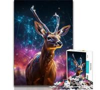 Puzzle Galaxy Deer per adolescenti, puzzle da 1000 pezzi, gioco per famiglie, antistress, sfida difficile, regali di Babbo Natale segreto (50x75cm)