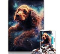 Puzzle Galaxy Dog per adolescenti da 1000 pezzi, difficili da completare ma divertenti e umoristici con poster abbinato e foglio di quiz 38x26cm