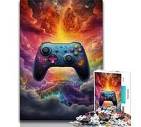 Puzzle Galaxy Game Controller per adolescenti, puzzle da 1000 pezzi, antistress per trascorrere il tempo libero in casa, con poster abbinato e foglio di quiz (50x75cm)