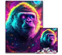 Puzzle Galaxy Gorilla da 1000 pezzi per adulti, rompicapo impegnativo, gioco per adulti, attività interattiva per famiglie, 50x75cm/19,68x29,52 pollici