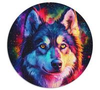 Puzzle Galaxy Labrador da 1000 pezzi, puzzle rotondo da 1000 pezzi, giocattolo educativo per adolescenti, decorazione per casa e ufficio, 67,5x67,5 cm