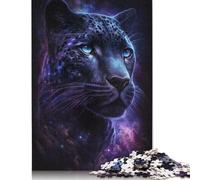 Puzzle Galaxy Leopardo Nero Divertente Puzzle di Cartone Premium per Bambini o Bambine Regali di Natale 1000 pezzi (75x50 cm)