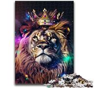 Puzzle Galaxy Lion King da 1000 pezzi per adolescenti e adulti, sfida difficile antistress che rafforza l'amore tra coppie (50x75cm)