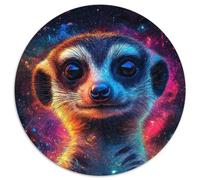 Puzzle Galaxy Meerkat da 1000 pezzi, puzzle rotondo da 1000 pezzi, ideale per decorare la casa, allenare la mente e come regalo per le feste, 67,5x67,5 cm.