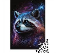Puzzle Galaxy Raccoon Family, giochi stimolanti, puzzle in cartone riciclato al 100% per bambini adulti, regalo di compleanno, 1000 pezzi (38x26 cm)