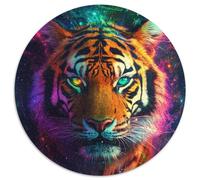 Puzzle Galaxy Tiger per adulti, 1000 pezzi, puzzle rotondo da 1000 pezzi, attività per famiglie, decorazioni fai da te per la casa, regalo di Natale, 67,5x67,5 cm