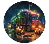 Puzzle Galaxy Truck per adulti, 1000 pezzi, puzzle rotondo, rompicapo, gioco interattivo per famiglie, adatto dai 14 anni in su (67,5x67,5cm)