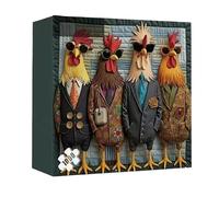 Puzzle Gallo con Gallo con Occhiali da Sole Arte Murale di Carta