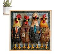 Puzzle Gallo - Puzzle In Cartone Premium Da 60x60 Cm, 1.000 Pezzi | Puzzlee Con Pollo Per Occhiali Da Sole | Giocattolo Con Animali Impegnativi Per Gli Amanti 'arte, Soggiorno, Camera Da