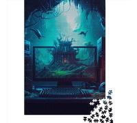 Puzzle "Gaming Coming To Life" per adulti e adolescenti, 1000 pezzi, puzzle per adulti, giochi di puzzle sostenibili, regali di Natale, 1000 pezzi (75x50 cm)