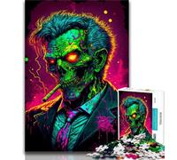 Puzzle Gangster Zombie in Costume per Adolescenti 1000 Pezzi Giocattoli Educativi per l'Apprendimento Giochi per Famiglie Migliora l'Amore tra Coppie (50x75cm)