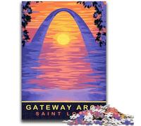 Puzzle Gateway Arch per adolescenti da 1000 pezzi, attività divertenti per la famiglia a casa, regalo di compleanno, regali di viaggio, 1000 pezzi (50x75cm)