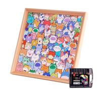 Puzzle - Gatti interattivi in legno verniciabili | Puzzle con cornici per foto per uomini, donne, ragazze, giovani e adolescenti | Decorazione per la casa, caminetto da tavolo, libreria, armadietto,