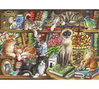 Puzzle Gatti tra i libri 1000 pezzi
