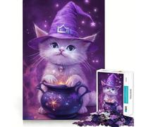 Puzzle "Gattina Strega" da 1000 pezzi,divertente gioco di allenamento cognitivo,pezzi ad incastro perfetti,regalo di compleanno,rompicapo (38x26cm)