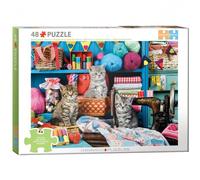 Puzzle - Gattini Nella Stanza Da Cucire Di Greg Cuddiford - Parti Cognitive