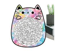Puzzle Gatto | 135 Pezzi Gioco Sfida Forma Carina ,Puzzle in Legno Di Gatto - per Adulti Compleanno Feste Educative Progetti Decorazioni Feste Ragazzi Ragazze Esterno Interno Famiglia