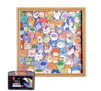 Puzzle Gatto,Giocattoli Educativi A Tema Gatto Con Pennarelli,Set Di Puzzle Cartoon Con | Per Bambini Ragazzi Casa Viaggio Natale Giorno Dei Bambini Scuola Materna