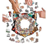 Puzzle Gatto | Giocattoli Educativi In Legno Da 135 Pezzi,Puzzle Gatto Decorativo Giocattoli Per Bambini,Per Educazione Intrattenimento Ragazzi Ragazze Amanti Di Animali Casa Interno Scuola Viaggio