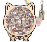 Puzzle Gatto Morandi In Legno - Gioco Educativo Creativo, 135 Pezzi | Labirinto Difficile Per Sviluppo Cognitivo, Abilità Motoria Fine Con Decorazione Casa Ufficio Bambini Adulti Amanti Dei Gatti