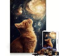 Puzzle "Gatto nel cosmo" per ragazzi, 1000 pezzi, stimolante per la logica, antistress, divertente, con incastro perfetto, regalo di Natale (38x26cm)