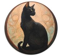 Puzzle gatto nero 1000 pezzi Puzzle rotondo Totem sfida alta difficoltà per adolescenti e adulti, 1000 pezzi (67,5 x 67,5 cm)
