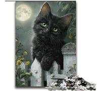 Puzzle Gatto Nero 2000 Pezzi per Adulti, Regali per 14+ Anni Allena il Tuo Cervello e le Tue Mani Gioco di Natale (70x100cm)