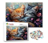 Puzzle Gatto Puzzle 4000 Pezzi Fiore, Adulti e Adolescente Divertente Giocattolo per Giocare, Impegnativi Impossibile Jigsaw con Poster e Borsa Chiusa per Decorazioni Casa Parete, Regalo Donna P-9