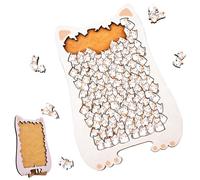 Puzzle Gatto, Puzzle in Legno a Forma di Gatto Simpatico con Taglio Preciso, Giocattoli Educativi per Bambini Adulti Sfide cognitive e spaziali