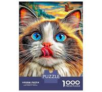 Puzzle Gatto Ragdoll 1000 Pezzi | Difficile E Sfidante | Giochi Di Puzzle E Decorativo Per Casa 52x38cm/1000pcs