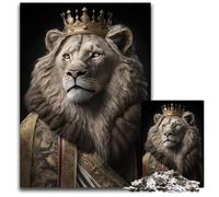 Puzzle generativo di leone con intelligenza artificiale per adulti,puzzle difficili da 1000 pezzi per adulti,per decorazioni per la casa,allenamento del cervello e regali per le feste,50x75CM