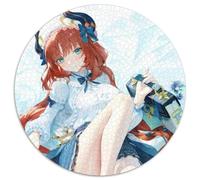 Puzzle Genshin Impact da 1000 pezzi per adulti. Puzzle rotondi da 1000 pezzi per adulti. Ideale per gli innamorati, perfetto regalo di Natale, Capodanno e San Valentino. Dimensioni: 67,5x67,5 cm.