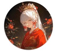 Puzzle Genshin Impact da 1000 pezzi, rotondo, per adulti, design intricato per adolescenti, decorazioni fai da te e divertimento che stimola la mente, 67,5x67,5 cm.