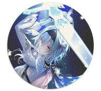 Puzzle Genshin Impact di Eula Lawrence da 1000 pezzi. Puzzle rotondo da 1000 pezzi, ideale per gli innamorati, perfetto come regalo di Natale, Capodanno e San Valentino, 67,5x67,5 cm.