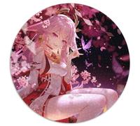 Puzzle Genshin Impact Yae Miko da 1000 pezzi, puzzle rotondo da 1000 pezzi, ideale per gli innamorati, perfetto regalo di Natale, Capodanno e San Valentino, 67,5x67,5 cm.