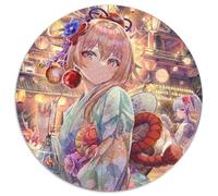 Puzzle Genshin Impact Yoimiya da 1000 pezzi per adulti, puzzle rotondo da 1000 pezzi, gioco creativo per famiglie e decorazioni per la casa, regalo di Natale perfetto per adolescenti, 67,5x67,5 cm